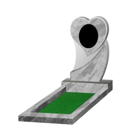 Памятник 211 из мрамора с графитовой вставкой (комплект)